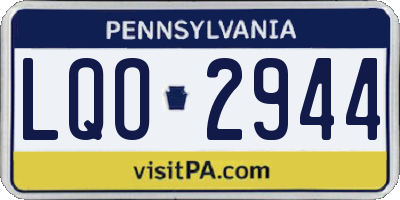 PA license plate LQO2944