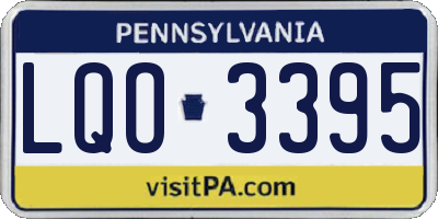 PA license plate LQO3395