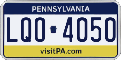 PA license plate LQO4050