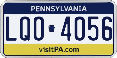 PA license plate LQO4056