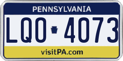 PA license plate LQO4073