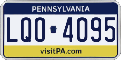 PA license plate LQO4095
