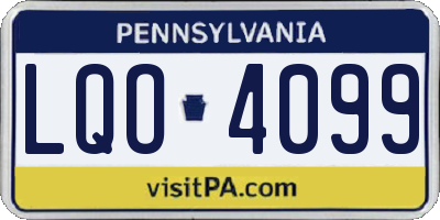 PA license plate LQO4099