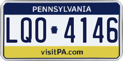 PA license plate LQO4146