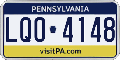 PA license plate LQO4148