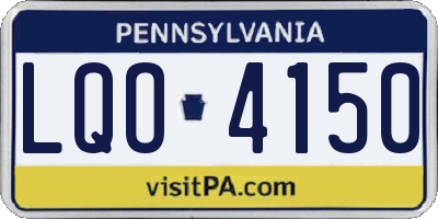 PA license plate LQO4150