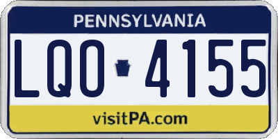 PA license plate LQO4155