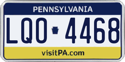PA license plate LQO4468