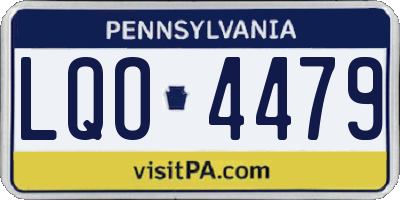 PA license plate LQO4479
