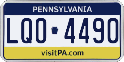 PA license plate LQO4490