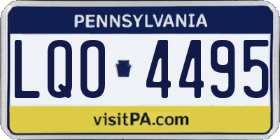 PA license plate LQO4495