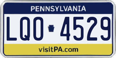 PA license plate LQO4529