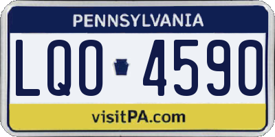 PA license plate LQO4590