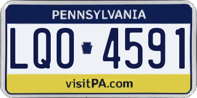 PA license plate LQO4591