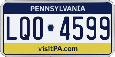 PA license plate LQO4599