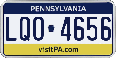 PA license plate LQO4656