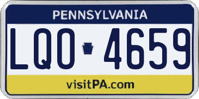 PA license plate LQO4659