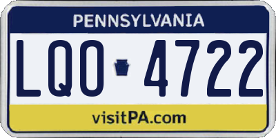 PA license plate LQO4722