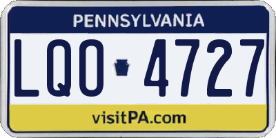 PA license plate LQO4727
