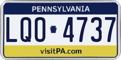 PA license plate LQO4737