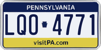 PA license plate LQO4771