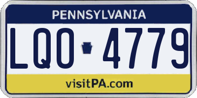 PA license plate LQO4779