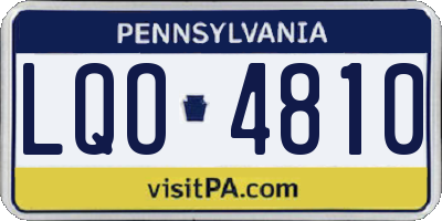 PA license plate LQO4810