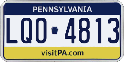 PA license plate LQO4813