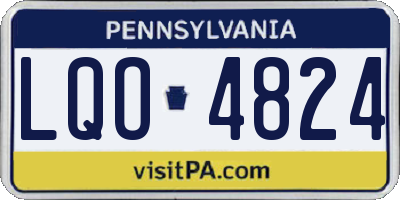 PA license plate LQO4824