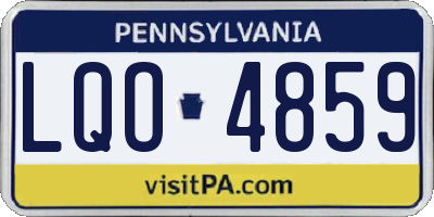 PA license plate LQO4859