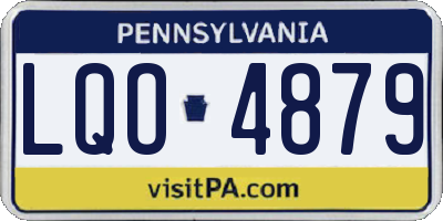 PA license plate LQO4879