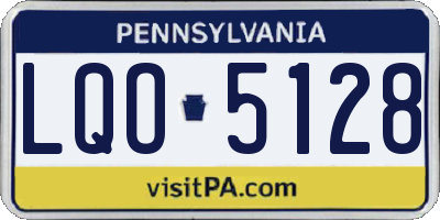 PA license plate LQO5128