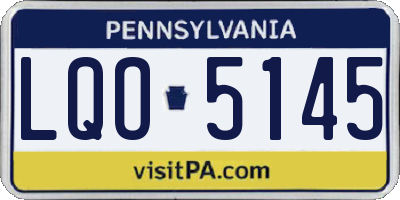 PA license plate LQO5145