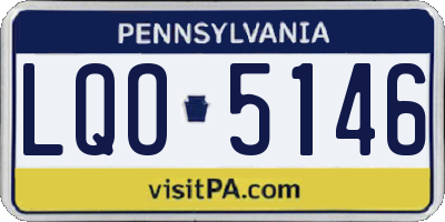 PA license plate LQO5146
