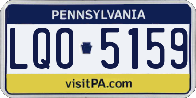 PA license plate LQO5159