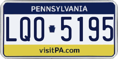 PA license plate LQO5195