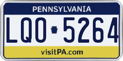 PA license plate LQO5264