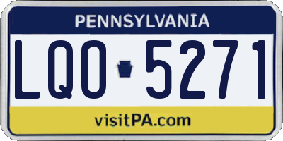PA license plate LQO5271