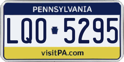 PA license plate LQO5295