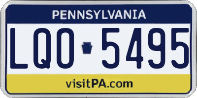 PA license plate LQO5495