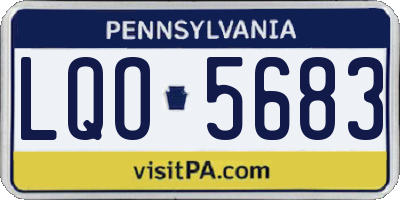 PA license plate LQO5683