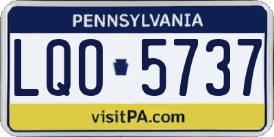 PA license plate LQO5737