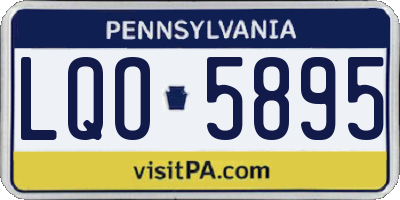PA license plate LQO5895