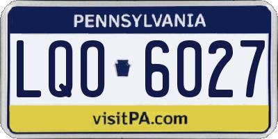 PA license plate LQO6027