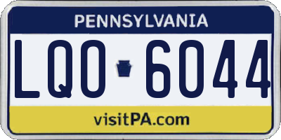 PA license plate LQO6044