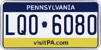 PA license plate LQO6080