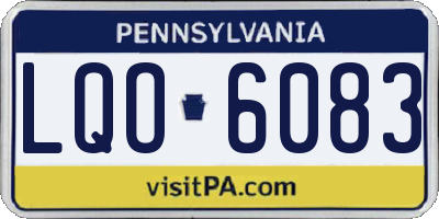 PA license plate LQO6083