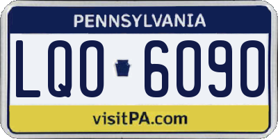 PA license plate LQO6090