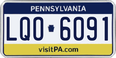 PA license plate LQO6091
