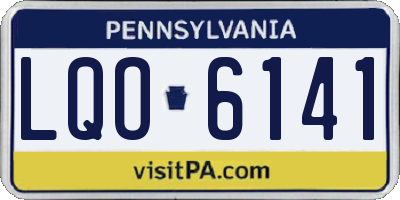 PA license plate LQO6141